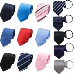 Pretied Ties for Men, 14PCS 21.5" Extra Long Segarty Classic Extra Long Woven Neck Tie Lot for Big and Tall Men