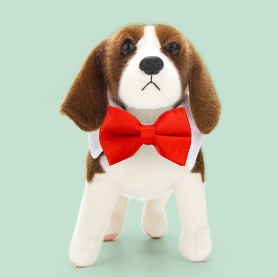 red bow tie dog collar